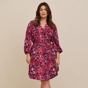 Mini Studio Crepe de Chine Shirt Dress